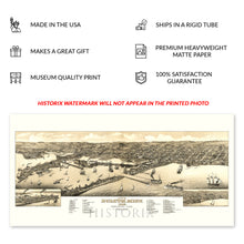Load image into Gallery viewer, Digitally Restored and Enhanced 1883 Duluth Minnesota Map Poster - Old View of Duluth Minnesota Wall Art Print - Restored History Map of Minnesota Poster