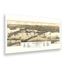 Load image into Gallery viewer, Digitally Restored and Enhanced 1883 Duluth Minnesota Map Poster - Old View of Duluth Minnesota Wall Art Print - Restored History Map of Minnesota Poster