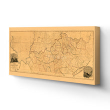 Load image into Gallery viewer, Digitally Restored and Enhanced 1818 Kentucky Map Canvas - Canvas Wrap Vintage Map of Kentucky Poster - Historic Kentucky Wall Art - Old Kentucky State Map - Restored Kentucky Map from Actual Survey