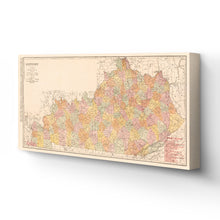 Load image into Gallery viewer, Digitally Restored and Enhanced 1905 Kentucky Map Canvas Art - Canvas Wrap Vintage Map of Kentucky Poster - Old Kentucky State Map Print - Historic Kentucky Wall Art - Restored KY Map Print