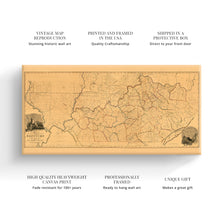 Load image into Gallery viewer, Digitally Restored and Enhanced 1818 Kentucky Map Canvas - Canvas Wrap Vintage Map of Kentucky Poster - Historic Kentucky Wall Art - Old Kentucky State Map - Restored Kentucky Map from Actual Survey
