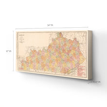 Load image into Gallery viewer, Digitally Restored and Enhanced 1905 Kentucky Map Canvas Art - Canvas Wrap Vintage Map of Kentucky Poster - Old Kentucky State Map Print - Historic Kentucky Wall Art - Restored KY Map Print