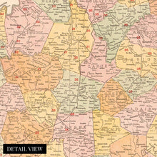 Load image into Gallery viewer, Digitally Restored and Enhanced 1905 Kentucky Map Canvas Art - Canvas Wrap Vintage Map of Kentucky Poster - Old Kentucky State Map Print - Historic Kentucky Wall Art - Restored KY Map Print