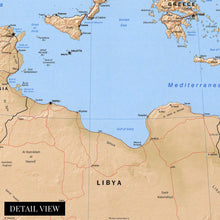 Load image into Gallery viewer, Digitally Restored and Enhanced 1998 Mediterranean Map Canvas Art - Canvas Wrap Vintage Map of Mediterranean Poster - Old Mediterranean Wall Art - Historic Mediterranean Basin Map Print