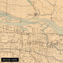 Load image into Gallery viewer, Digitally Restored and Enhanced 1889 Multnomah County Map Canvas Art - Canvas Wrap Vintage Multnomah - History Map of Multnomah County Oregon - Old Multnomah County Oregon Map Wall Art Poster