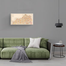 Load image into Gallery viewer, Digitally Restored and Enhanced 1905 Kentucky Map Canvas Art - Canvas Wrap Vintage Map of Kentucky Poster - Old Kentucky State Map Print - Historic Kentucky Wall Art - Restored KY Map Print