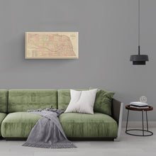 Load image into Gallery viewer, Digitally Restored and Enhanced 1885 Nebraska Map Canvas Art - Canvas Wrap Vintage History of Nebraska State Map - Old Nebraska Poster - Restored Nebraska Wall Art - Topographical Map of Nebraska