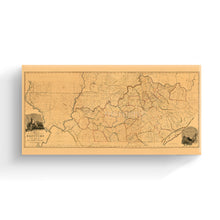 Load image into Gallery viewer, Digitally Restored and Enhanced 1818 Kentucky Map Canvas - Canvas Wrap Vintage Map of Kentucky Poster - Historic Kentucky Wall Art - Old Kentucky State Map - Restored Kentucky Map from Actual Survey