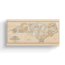 Load image into Gallery viewer, Digitally Restored and Enhanced 1833 North Carolina Map Canvas - Canvas Wrap Vintage North Carolina Map Print - Restored NC Map Poster - Old State of North Carolina Wall Art - Restored NC State Map