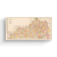 Load image into Gallery viewer, Digitally Restored and Enhanced 1905 Kentucky Map Canvas Art - Canvas Wrap Vintage Map of Kentucky Poster - Old Kentucky State Map Print - Historic Kentucky Wall Art - Restored KY Map Print