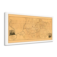 Cargar imagen en el visor de la galería, Digitally Restored and Enhanced 1818 Kentucky State Map - Framed Vintage Map of Kentucky Poster - Historic Kentucky Map - Restored State Map of Kentucky Wall Art from Actual Survey