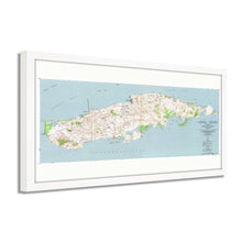 Load image into Gallery viewer, Digitally Restored and Enhanced 1951 Island of Vieques Map Print - Framed Vintage Mapa de Puerto Rico Wall Art - Old Topographic Map of the Island of Vieques Puerto Rico Poster