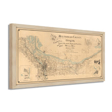 Cargar imagen en el visor de la galería, Digitally Restored and Enhanced 1889 Multnomah County Oregon Map - Framed Vintage Multnomah Wall Art - Old Map of Oregon Poster - History Map of Multnomah County Oregon Wall Art