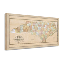 Load image into Gallery viewer, Digitally Restored and Enhanced 1833 North Carolina Map Print - Framed Vintage North Carolina Wall Art - Old NC Map Poster - Historic Map of NC Poster - Map of North Carolina State