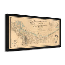 Cargar imagen en el visor de la galería, Digitally Restored and Enhanced 1889 Multnomah County Oregon Map - Framed Vintage Multnomah Wall Art - Old Map of Oregon Poster - History Map of Multnomah County Oregon Wall Art