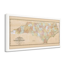 Load image into Gallery viewer, Digitally Restored and Enhanced 1833 North Carolina Map Print - Framed Vintage North Carolina Wall Art - Old NC Map Poster - Historic Map of NC Poster - Map of North Carolina State
