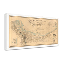 Cargar imagen en el visor de la galería, Digitally Restored and Enhanced 1889 Multnomah County Oregon Map - Framed Vintage Multnomah Wall Art - Old Map of Oregon Poster - History Map of Multnomah County Oregon Wall Art