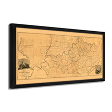 Cargar imagen en el visor de la galería, Digitally Restored and Enhanced 1818 Kentucky State Map - Framed Vintage Map of Kentucky Poster - Historic Kentucky Map - Restored State Map of Kentucky Wall Art from Actual Survey