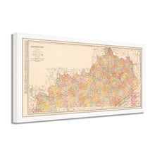Load image into Gallery viewer, Digitally Restored and Enhanced 1905 Kentucky Map Poster - Framed Vintage State Map of Kentucky - Old Map of Kentucky Wall Art - Restored KY Map - Historic Kentucky State Map Print