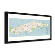 Load image into Gallery viewer, Digitally Restored and Enhanced 1951 Island of Vieques Map Print - Framed Vintage Mapa de Puerto Rico Wall Art - Old Topographic Map of the Island of Vieques Puerto Rico Poster