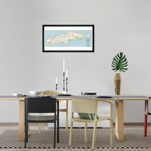 Load image into Gallery viewer, Digitally Restored and Enhanced 1951 Island of Vieques Map Print - Framed Vintage Mapa de Puerto Rico Wall Art - Old Topographic Map of the Island of Vieques Puerto Rico Poster