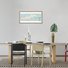 Load image into Gallery viewer, Digitally Restored and Enhanced 1951 Island of Vieques Map Print - Framed Vintage Mapa de Puerto Rico Wall Art - Old Topographic Map of the Island of Vieques Puerto Rico Poster