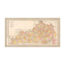 Load image into Gallery viewer, Digitally Restored and Enhanced 1905 Kentucky Map Poster - Framed Vintage State Map of Kentucky - Old Map of Kentucky Wall Art - Restored KY Map - Historic Kentucky State Map Print