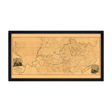 Cargar imagen en el visor de la galería, Digitally Restored and Enhanced 1818 Kentucky State Map - Framed Vintage Map of Kentucky Poster - Historic Kentucky Map - Restored State Map of Kentucky Wall Art from Actual Survey