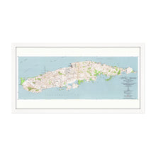 Load image into Gallery viewer, Digitally Restored and Enhanced 1951 Island of Vieques Map Print - Framed Vintage Mapa de Puerto Rico Wall Art - Old Topographic Map of the Island of Vieques Puerto Rico Poster