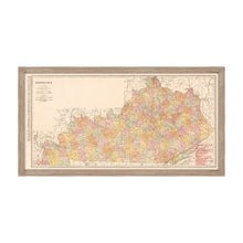 Load image into Gallery viewer, Digitally Restored and Enhanced 1905 Kentucky Map Poster - Framed Vintage State Map of Kentucky - Old Map of Kentucky Wall Art - Restored KY Map - Historic Kentucky State Map Print