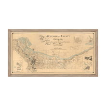 Cargar imagen en el visor de la galería, Digitally Restored and Enhanced 1889 Multnomah County Oregon Map - Framed Vintage Multnomah Wall Art - Old Map of Oregon Poster - History Map of Multnomah County Oregon Wall Art