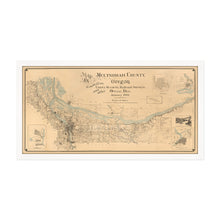 Cargar imagen en el visor de la galería, Digitally Restored and Enhanced 1889 Multnomah County Oregon Map - Framed Vintage Multnomah Wall Art - Old Map of Oregon Poster - History Map of Multnomah County Oregon Wall Art