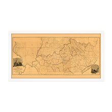 Cargar imagen en el visor de la galería, Digitally Restored and Enhanced 1818 Kentucky State Map - Framed Vintage Map of Kentucky Poster - Historic Kentucky Map - Restored State Map of Kentucky Wall Art from Actual Survey