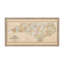 Load image into Gallery viewer, Digitally Restored and Enhanced 1833 North Carolina Map Print - Framed Vintage North Carolina Wall Art - Old NC Map Poster - Historic Map of NC Poster - Map of North Carolina State