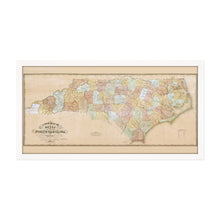 Load image into Gallery viewer, Digitally Restored and Enhanced 1833 North Carolina Map Print - Framed Vintage North Carolina Wall Art - Old NC Map Poster - Historic Map of NC Poster - Map of North Carolina State