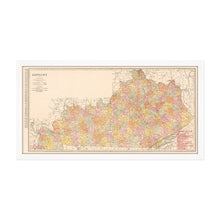 Load image into Gallery viewer, Digitally Restored and Enhanced 1905 Kentucky Map Poster - Framed Vintage State Map of Kentucky - Old Map of Kentucky Wall Art - Restored KY Map - Historic Kentucky State Map Print