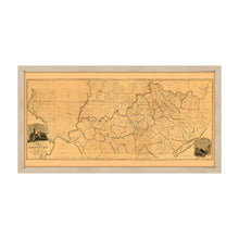 Cargar imagen en el visor de la galería, Digitally Restored and Enhanced 1818 Kentucky State Map - Framed Vintage Map of Kentucky Poster - Historic Kentucky Map - Restored State Map of Kentucky Wall Art from Actual Survey