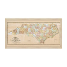 Load image into Gallery viewer, Digitally Restored and Enhanced 1833 North Carolina Map Print - Framed Vintage North Carolina Wall Art - Old NC Map Poster - Historic Map of NC Poster - Map of North Carolina State