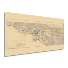 Cargar imagen en el visor de la galería, Digitally Restored and Enhanced 1915 Los Angeles California Map - Map of Los Angeles & San Gabriel Mountains - Old Map of Los Angeles California Wall Art