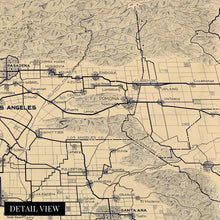 Cargar imagen en el visor de la galería, Digitally Restored and Enhanced 1915 Los Angeles California Map - Map of Los Angeles & San Gabriel Mountains - Old Map of Los Angeles California Wall Art