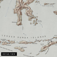 Load image into Gallery viewer, Digitally Restored and Enhanced 1957 Map of Indonesia Poster - Vintage Map Indonesia Wall Art Print - Republic of Indonesia Map Southeast Asia History