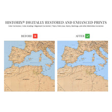 Load image into Gallery viewer, Digitally Restored and Enhanced 1998 Mediterranean Basin Map - Map of the Mediterranean Region - Mediterranean Sea Map - Mediterranean Map Poster Print