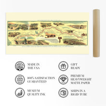 Cargar imagen en el visor de la galería, Digitally Restored and Enhanced 1960 Pony Express Map - Vintage Pony Express Poster - Old Pony Express Map - The Pony Express Historic Trail Route Showing Names and Locations of Relay Stations