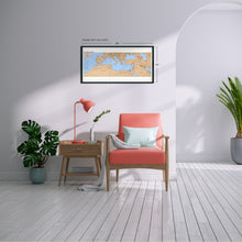 Load image into Gallery viewer, Digitally Restored and Enhanced 1998 Mediterranean Basin Map - Map of the Mediterranean Region - Mediterranean Sea Map - Mediterranean Map Poster Print