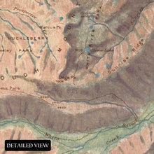 Load image into Gallery viewer, Digitally Restored and Enhanced 1914 Mount Rainier National Park Map Print - Old Panoramic View of Mt Rainier National Park Map of Washington State Poster