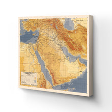 Load image into Gallery viewer, Digitally Restored and Enhanced 1991 Operation Desert Storm Map Canvas Art - Canvas Wrap Vintage Wall Map of Middle East - Old Middle East Map Poster - Operation Desert Storm Planning Graphic Map