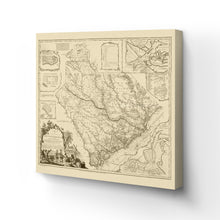 Cargar imagen en el visor de la galería, Digitally Restored and Enhanced 1773 South Carolina Map Canvas Art - Canvas Wrap Vintage Wall Map of South Carolina Poster - Old South Carolina State Map - Restored Province of South Carolina Wall Art