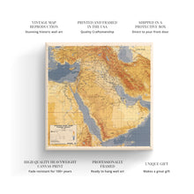 Load image into Gallery viewer, Digitally Restored and Enhanced 1991 Operation Desert Storm Map Canvas Art - Canvas Wrap Vintage Wall Map of Middle East - Old Middle East Map Poster - Operation Desert Storm Planning Graphic Map