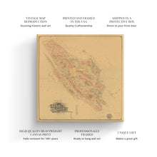 Load image into Gallery viewer, Digitally Restored and Enhanced 1892 Marin California Map Canvas - Canvas Wrap Vintage Marin County Poster - History Map of Marin County California