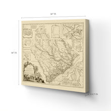 Cargar imagen en el visor de la galería, Digitally Restored and Enhanced 1773 South Carolina Map Canvas Art - Canvas Wrap Vintage Wall Map of South Carolina Poster - Old South Carolina State Map - Restored Province of South Carolina Wall Art